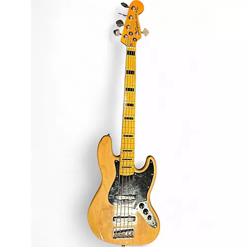 Used Squier Classic Vibe 70s Jazz Bass V Natural Electric Bass Guitar Natural - musicians--Friend