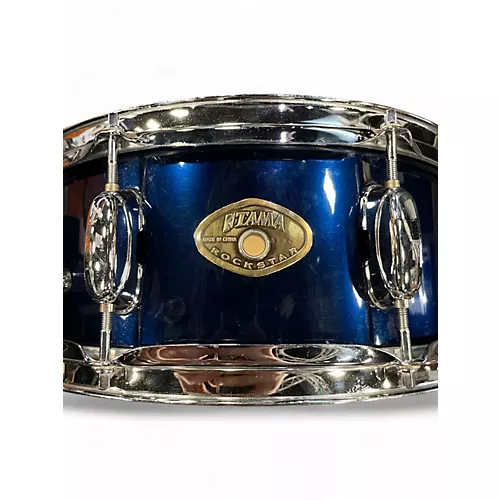 Used TAMA 14X5.5 Rockstar Series Snare DARK BLUE Drum DARK BLUE 211 - musicians--Friend