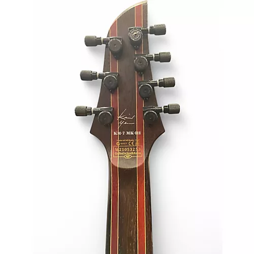 Used Schecter Guitar Research KM-7 MKIII ARTIST BLUE CRIMSON FADE Solid Body Electric Guitar BLUE CRIMSON FADE - musicians--Friend