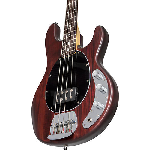 Sterling by Music Man StingRay Ray4 Electric Bass Guitar Pueblo Pink White Pickguard - musicians--Friend