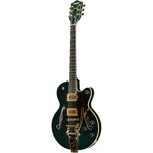 Gretsch Guitars G6659TG Players Edition Broadkaster Jr. Center Block Single-Cut With String-Thru Bigsby and Gold Hardware Cadillac Green - musicians--Friend