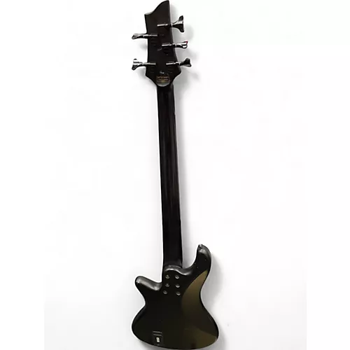Used Schecter Guitar Research Stiletto Stealth Black Electric Bass Guitar Black - musicians--Friend