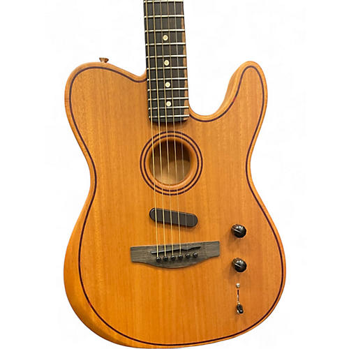 Used Fender American Acoustasonic Stratocaster Mahogany Acoustic Electric Guitar Mahogany - musicians--Friend