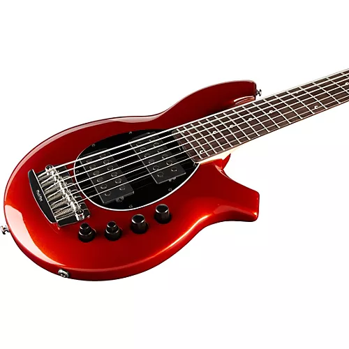 Ernie Ball Music Man Bongo 6 HH 6-String Bass Guitar Blood Orange - musicians--Friend