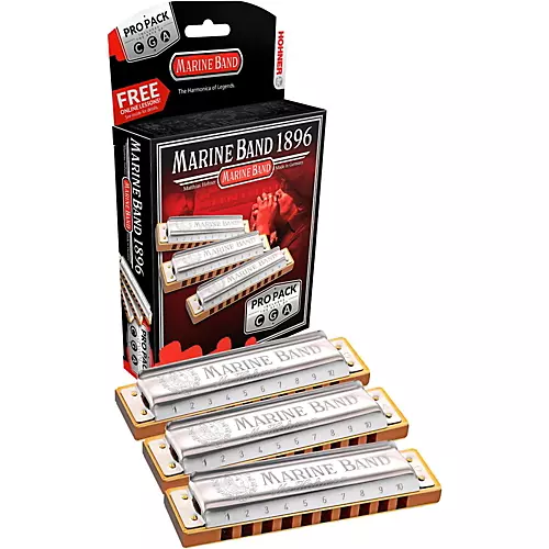 Hohner 1896 Marine Band Harmonica Pro Pack - musicians--Friend