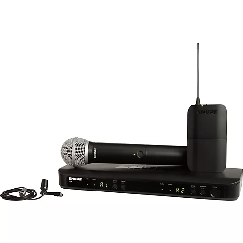 Shure BLX1288 Combo System With CVL Lavalier Microphone and PG58 Handheld Microphone Band H11 - musicians--Friend