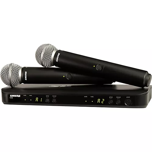 Shure BLX288/SM58 Wireless Dual Vocal System With Two SM58 Handheld Transmitters Band H11 - musicians--Friend