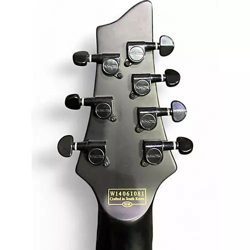 Used Schecter Guitar Research C7 STEALTH Black Electric Guitar Black - musicians--Friend