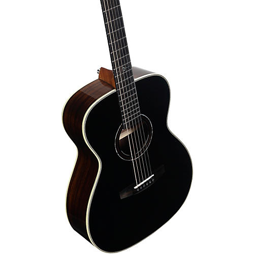 Alvarez LF70e Herringbone Laureate Series Folk-OM Acoustic-Electric Guitar Blacktop - musicians--Friend