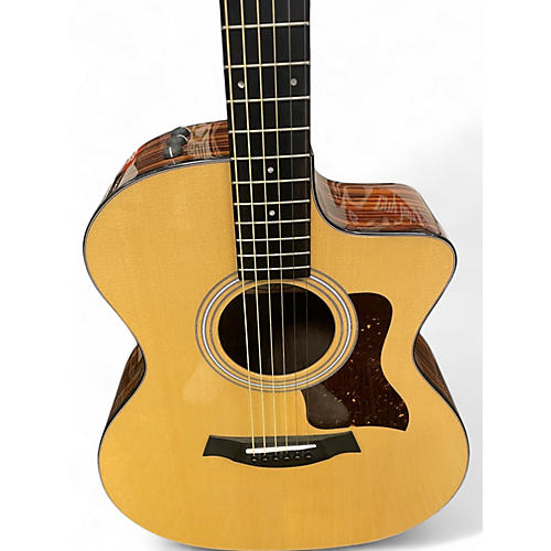 Used Taylor 214CE PLUS Natural Acoustic Electric Guitar Natural - musicians--Friend