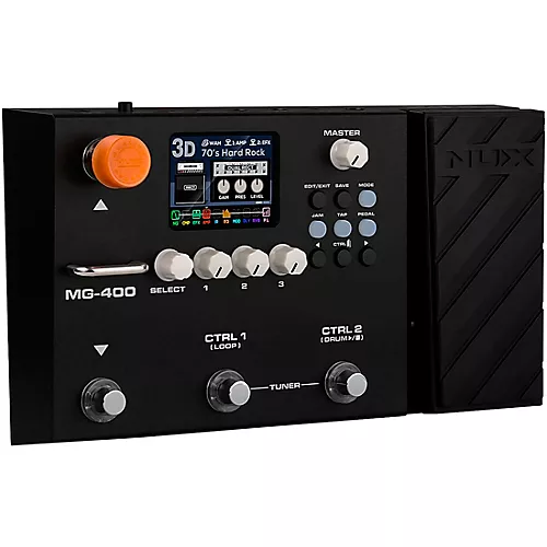 NUX MG-400 Dual DSP Modeling Guitar and Bass Effect Processor Pedal Black - musicians--Friend