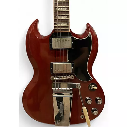 Used Gibson 1961 Reissue SG WITH LYRE VIBROLA Cherry Solid Body Electric Guitar Cherry - musicians--Friend