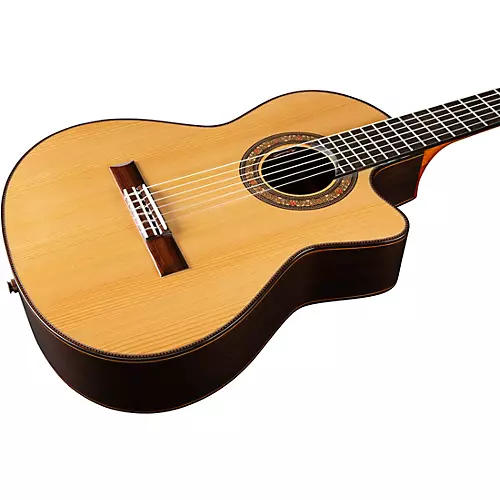 Alvarez Yairi CYM75ce Cutaway Nylon-String Classical Acoustic-Electric Guitar Natural - musicians--Friend