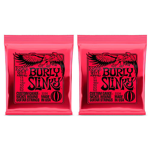 Ernie Ball 2226 Ernie Ball Burly Slinky Nickel Wound Electric Guitar Strings 2-Pack - musicians--Friend