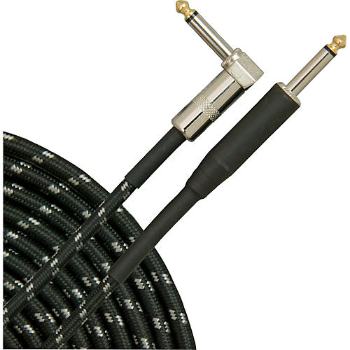 Musician's Gear Tweed Right Angle Instrument Cable Gold 20 ft. - musicians--Friend