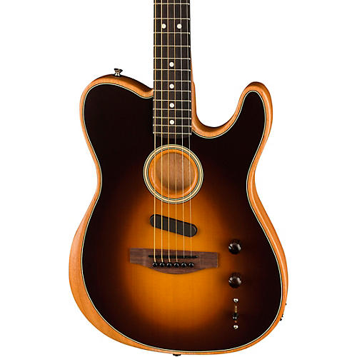 Fender Acoustasonic Player Telecaster Acoustic-Electric Guitar Brushed Black - musicians--Friend