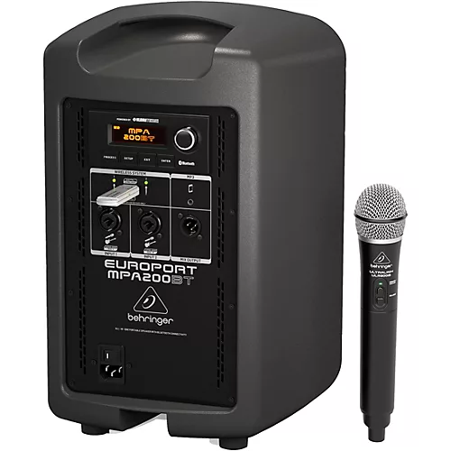 Behringer EUROPORT MPA200BT 200W Portable Speaker With Wireless Microphone - musicians--Friend