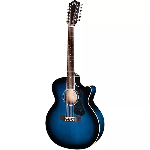 Guild F-2512CE Deluxe 12-String Cutaway Jumbo Acoustic-Electric Guitar Antique Burst - musicians--Friend