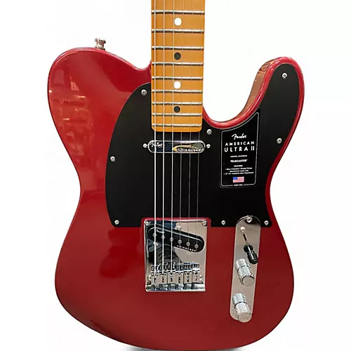 Used Fender AMERICAN ULTRA II TELECASTER SINISTER RED Solid Body Electric Guitar SINISTER RED - musicians--Friend