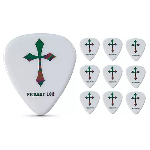 Pick Boy Heavy Metal Cross Celltex Guitar Picks .75 mm 10 Pack - musicians--Friend
