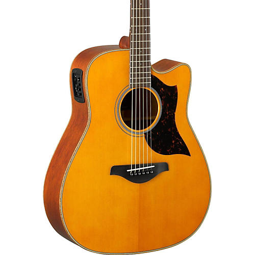 Yamaha A-Series A1M Cutaway Dreadnought Acoustic-Electric Guitar Transparent Black - musicians--Friend