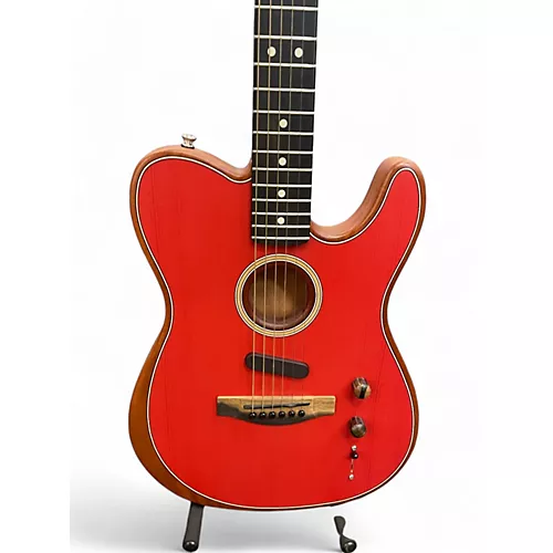 Used Fender American Acoustasonic Telecaster Dakota Red Acoustic Electric Guitar Dakota Red - musicians--Friend