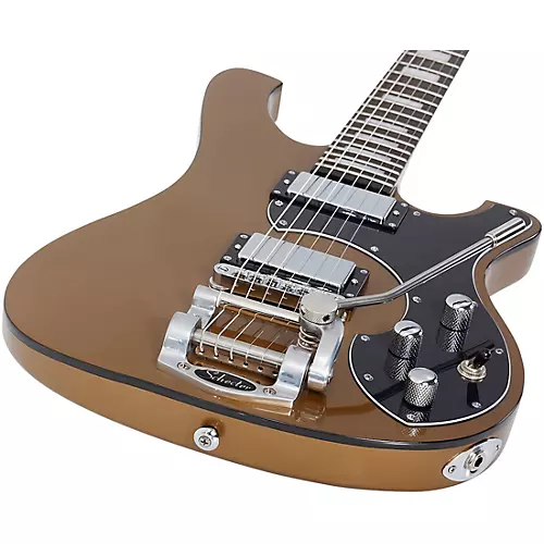 Schecter Guitar Research Stargazer-6 Vibrato Electric Guitar Metallic Gold - musicians--Friend