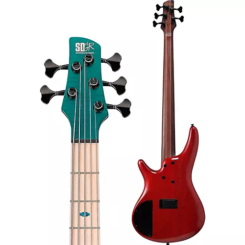 Ibanez Premium SR1425B 5-String Electric Bass Guitar Caribbean Green Low Gloss - musicians--Friend