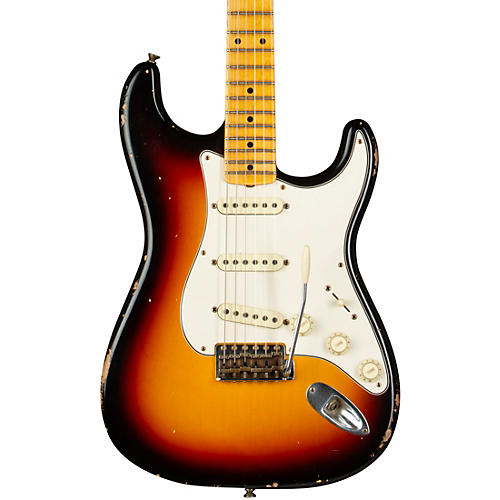 Fender Custom Shop 1958 Stratocaster Journeyman Relic Electric Guitar Masterbuilt by Todd Krause Black - musicians--Friend