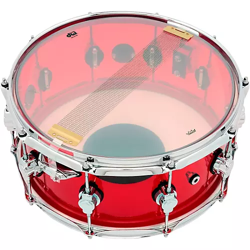 DW Design Series Acrylic Ruby Snare Drum 14 x 6.5 in. Ruby Glass - musicians--Friend