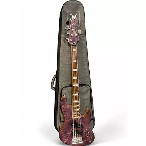 Used 2022 Mayones JABBA MALAMAN 5 antique violet raw Electric Bass Guitar antique violet raw - musicians--Friend