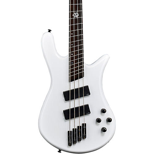 Spector NS Dimension HP 4 Four-String Multi-scale Electric Bass White Sparkle Gloss - musicians--Friend
