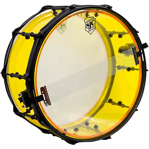 SJC Drums Josh Dun Torch Snare Drum 14 x 6.5 in. Yellow Acrylic - musicians--Friend