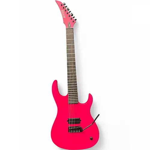 Used Kiesel MOX7 HOT PINK Solid Body Electric Guitar HOT PINK - musicians--Friend