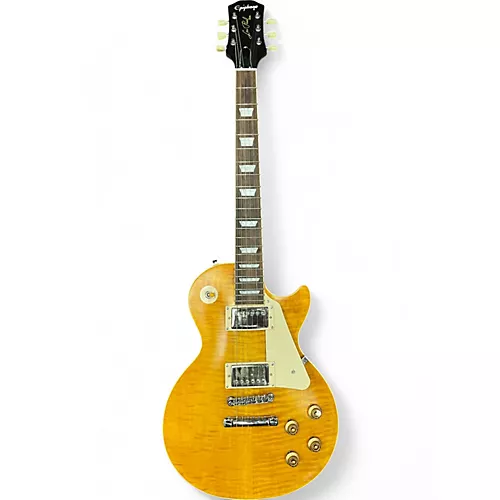 Used 2021 Epiphone Limited Edition Joe Bonamassa Les Paul Standard Lemonburst Solid Body Electric Guitar Lemonburst - musicians--Friend