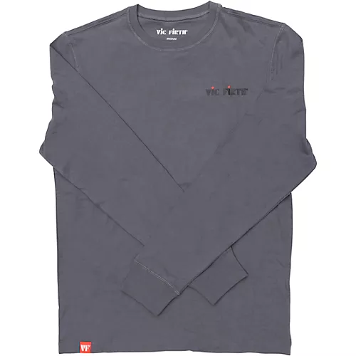 Vic Firth Long Sleeve Tee Large Gray - musicians--Friend