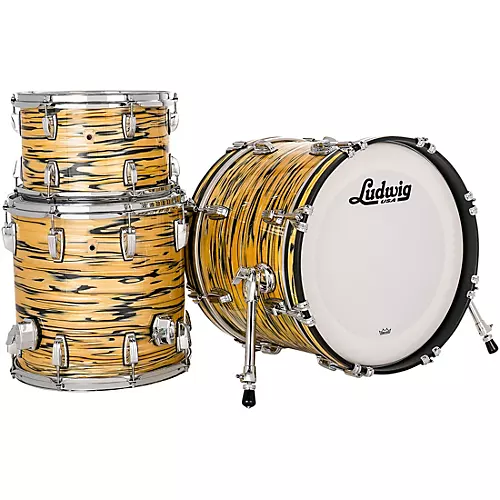 Ludwig Legacy Mahogany 3-Piece Jazzette Shell Pack with 18 in. Bass Drum Lemon Oyster - musicians--Friend
