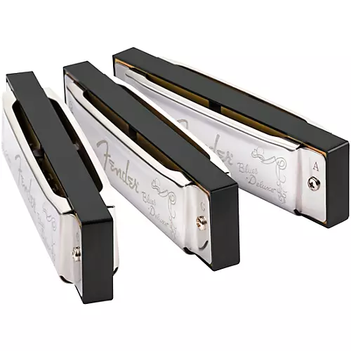 Fender Blues Deluxe Harmonicas (3-Pack with Case, Keys of C, G and A) - musicians--Friend