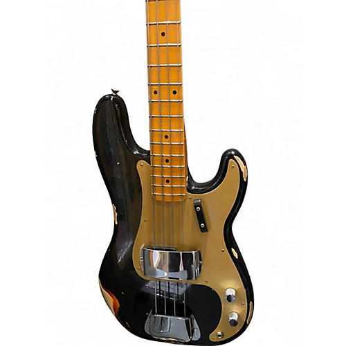 Used Fender LTD 58 P BASS RELIC Black Electric Bass Guitar Black - musicians--Friend