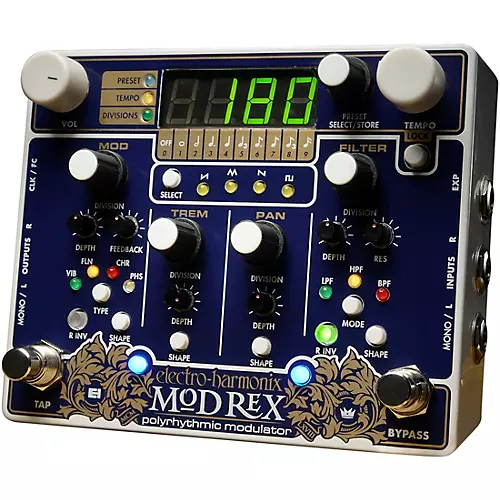 Electro-Harmonix MOD REX Polyrhythmic Modulator Effects Pedal - musicians--Friend