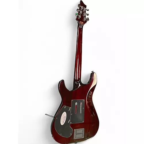 Used Schecter Guitar Research Hellraiser 006 Left Handed Crimson Burst Electric Guitar Crimson Burst - musicians--Friend