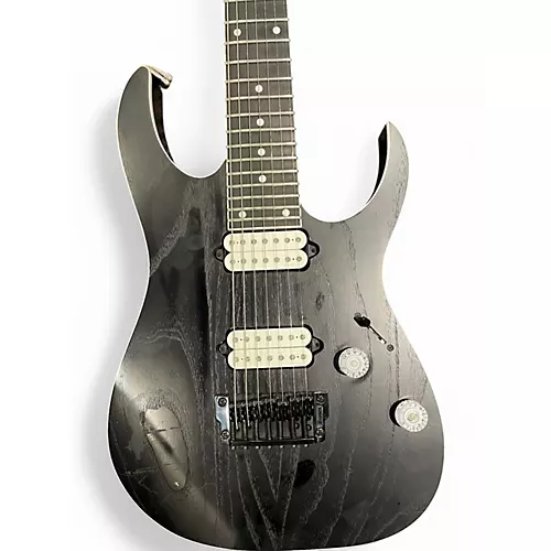 Used Ibanez RGR752AHBF BLACK Solid Body Electric Guitar BLACK - musicians--Friend