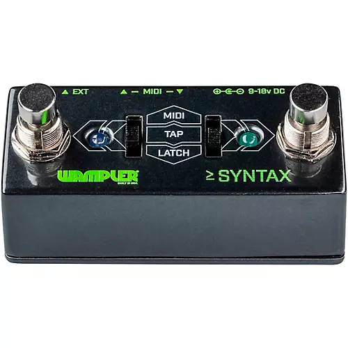 Wampler Syntax Dual Sided Midi Program and Tap-Tempo Pedal Black - musicians--Friend