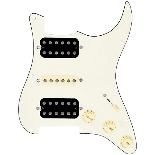 920D Custom HSH Loaded Pickguard for Stratocaster With Uncovered Smoothie Humbuckers, Aged White Texas Vintage Pickups and S5W-HSH Wiring Harness Tortoise - musicians--Friend