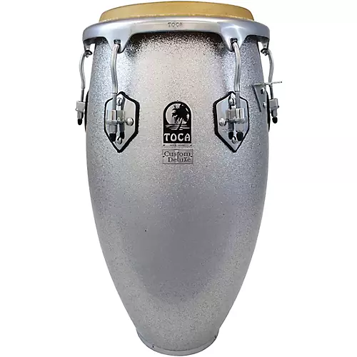 Toca Custom Deluxe Solid Fiberglass Congas 11.75 in. Red Sparkle - musicians--Friend