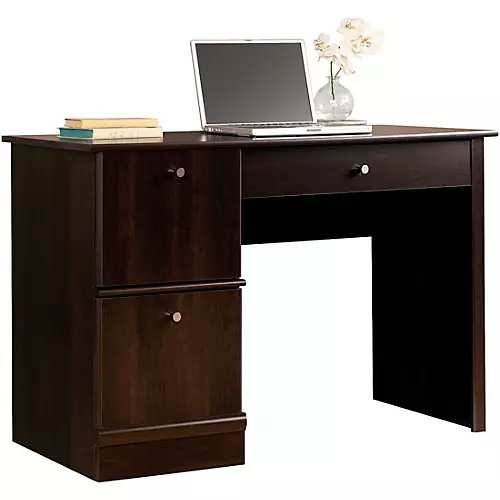 SAUDER WOODWORKING CO. Workstation Computer Desk for Recording and Content Creation Cinnamon Cherry - musicians--Friend