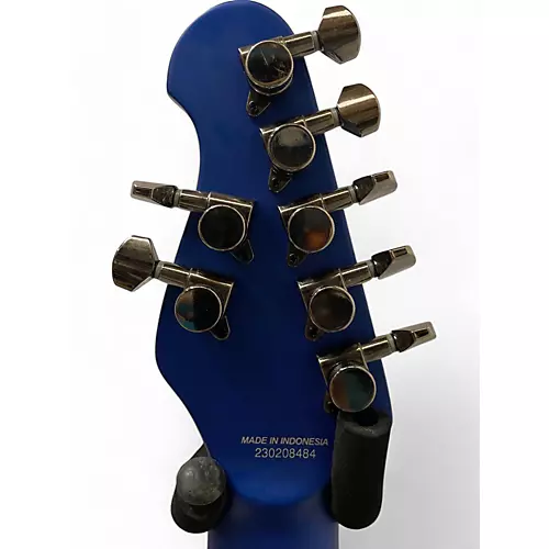 Used Sterling by Music Man majesty 7 Blue Solid Body Electric Guitar Blue - musicians--Friend
