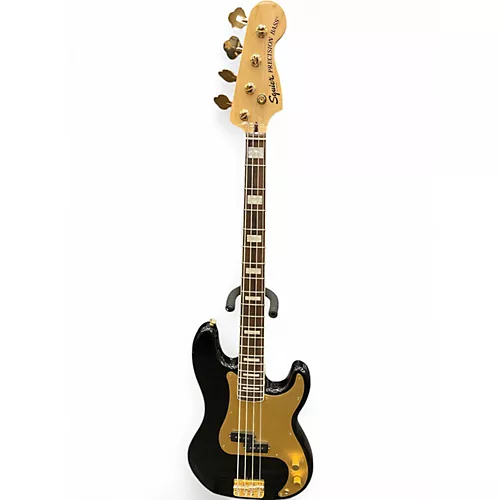 Used Squier 40th Anniversary Precision Bass Black Electric Bass Guitar Black - musicians--Friend