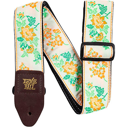 Ernie Ball Jacquard Polypro Guitar Strap Vanilla Rose - musicians--Friend