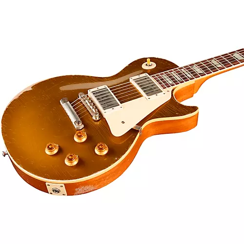 Gibson Custom Murphy Lab 1957 Les Paul Goldtop Reissue Ultra Heavy Aged Electric Guitar Double Gold - musicians--Friend